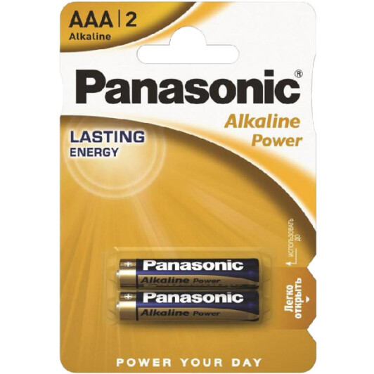 Батарейка Panasonic Alkaline Power LR03REB/2BP AAA (мизинчиковая) 1,5 V 2 шт