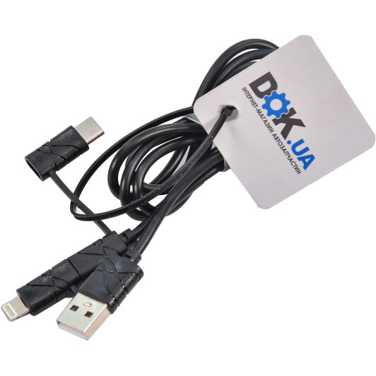 Кабель 3 в 1 XoKo Apple Lightning - Micro USB - type-C SC-310-BK 1 м
