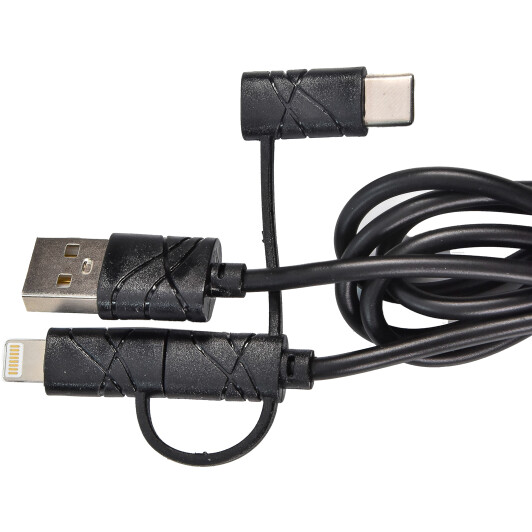 Кабель 3 в 1 XoKo Apple Lightning - Micro USB - type-C SC-310-BK 1 м