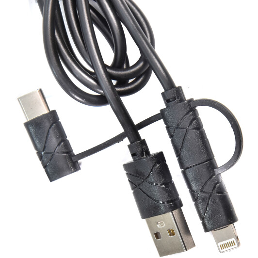 Кабель 3 в 1 XoKo Apple Lightning - Micro USB - type-C SC-310-BK 1 м