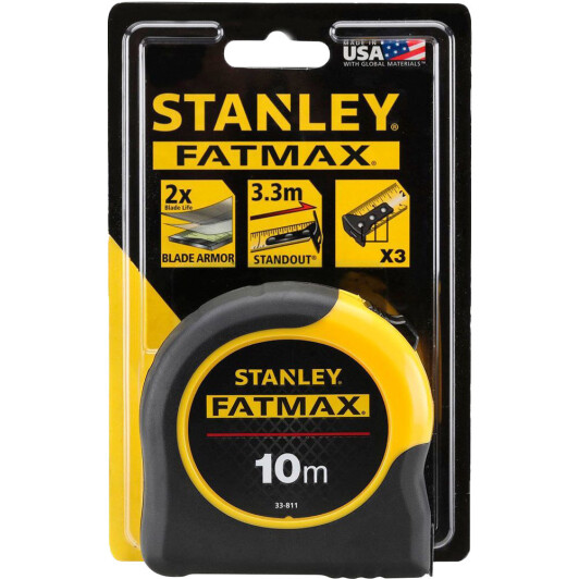 Рулетка Stanley FatMax Blade Armor 0-33-811 10 м