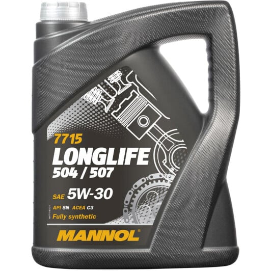 Моторное масло Mannol Longlife 504/507 5W-30 5 л на Dodge Journey