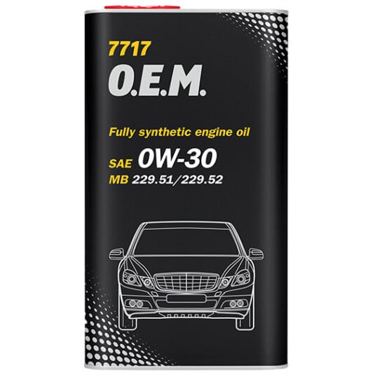 Моторное масло Mannol O.E.M. For Mercedes-Benz 0W-30 4 л на Volkswagen Jetta