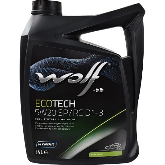 Моторна олива Wolf EcoTech SP/RC D1-3 5W-20 4 л на Citroen DS4