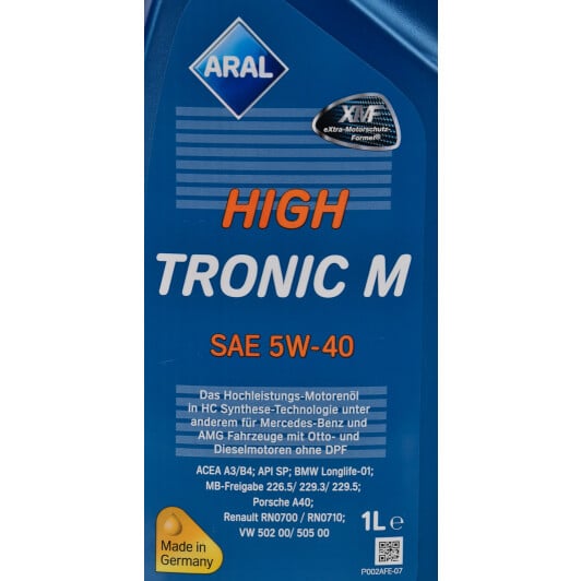 Моторное масло Aral HighTronic M 5W-40 1 л на Chevrolet Cobalt