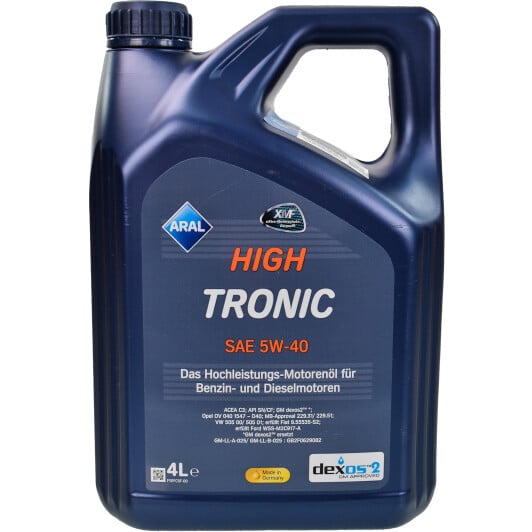Моторное масло Aral HighTronic 5W-40 4 л на Chery Tiggo