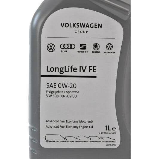 Моторна олива VAG LongLife IV FE 0W-20 1 л на Opel Adam