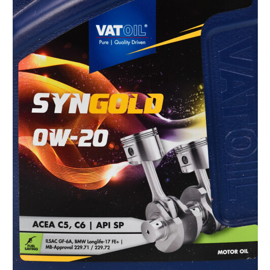 Моторное масло VatOil SynGold 0W-20 1 л на Hyundai Equus