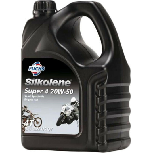 Моторное масло 4T Fuchs Silkolene Super 4 20W-50 полусинтетическое 4 л