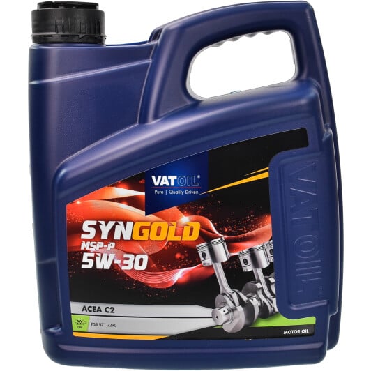 Моторное масло VatOil SynGold MSP-P 5W-30 4 л на Peugeot 508