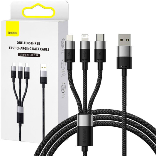 Кабель 3 в 1 Baseus Apple Lightning - Micro USB - type-C 00-00025129 0,6 м