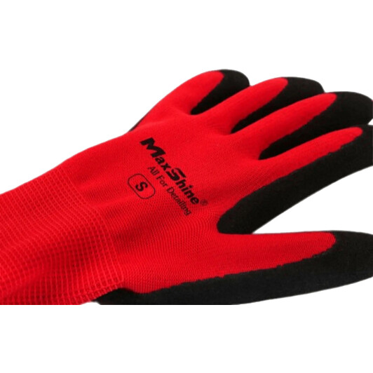 Перчатки рабочие MaxShine красный + черный M (8