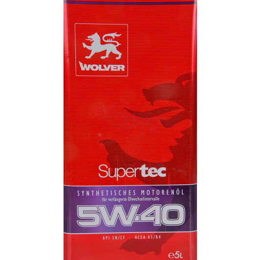 Масло Wolver SuperTec 5W-40 5 л на Mitsubishi Pajero