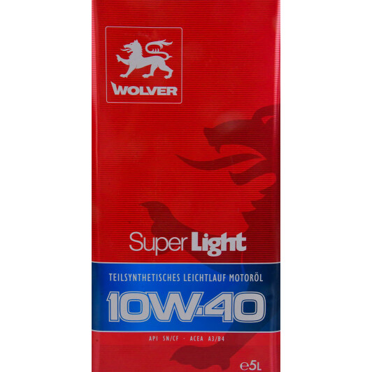 Масло Wolver Super Light 10W-40 5 л на Mitsubishi Pajero