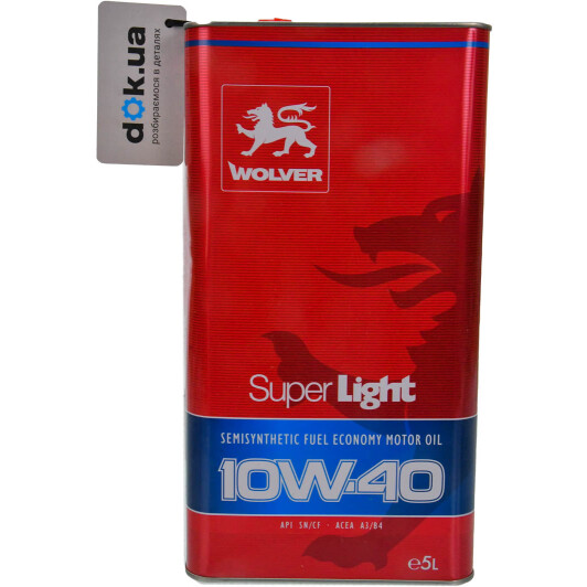 Масло Wolver Super Light 10W-40 5 л на Mitsubishi Pajero