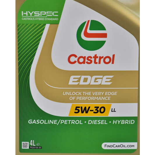 Олива Castrol EDGE LL 5W-30 4 л на Chrysler 300C
