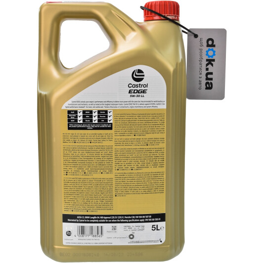 Масло Castrol EDGE LL 5W-30 5 л на Mercedes A-Class