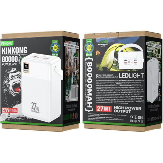 Повербанк Wekome WP-99 80000 mAh 27 Вт