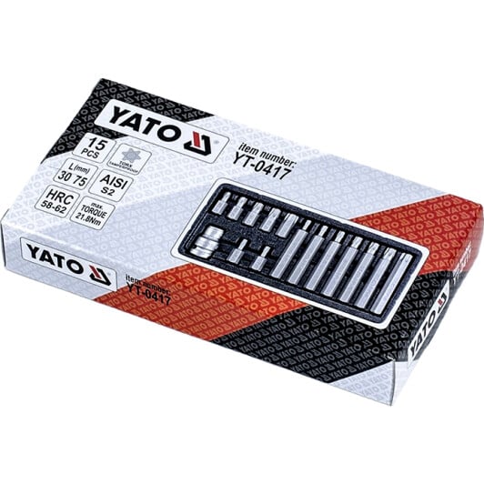 Набор бит Yato YT-0417 14 шт.: купить насадки на шуруповерт в ...