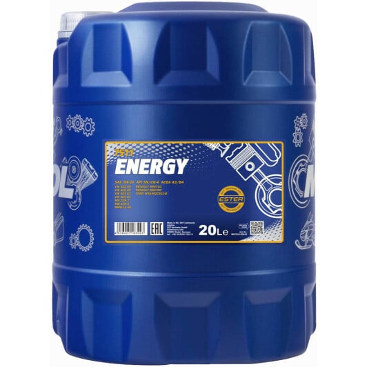 Моторное масло Mannol Energy 5W-30 20 л на Peugeot 307