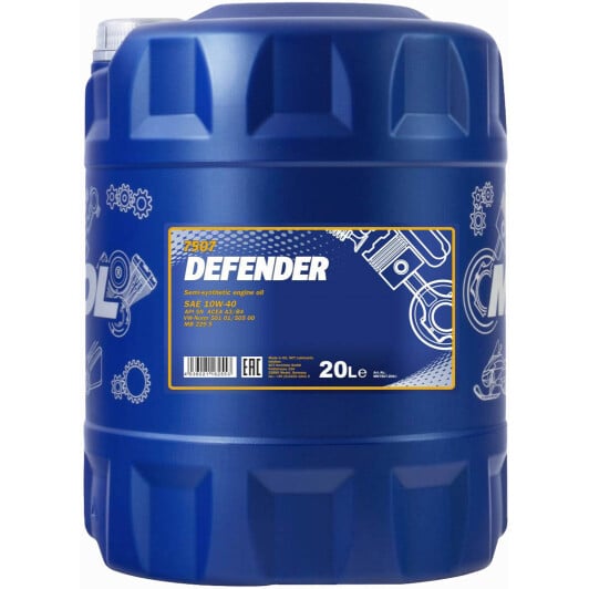 Моторное масло Mannol Defender 10W-40 20 л на Kia Rio