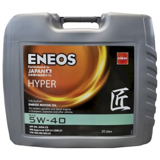 Моторное масло Eneos Hyper 5W-40 20 л на Toyota Matrix
