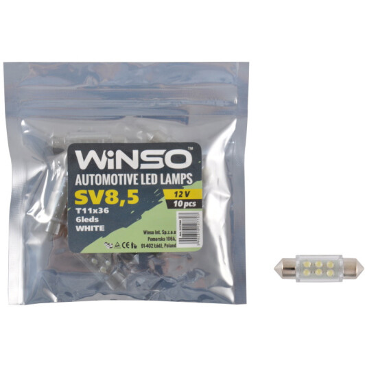 Автолампа Winso SV8,5 127700
