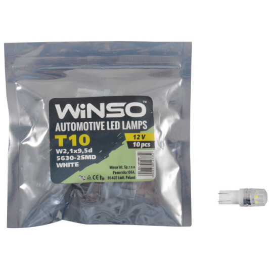 Автолампа Winso T10 W2,1x9,5d 127350