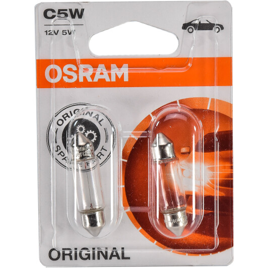 Автолампа Osram Original C5W SV8,5-8 5 W прозора 641802b