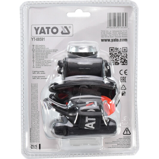 Налобный фонарь Yato yt08591