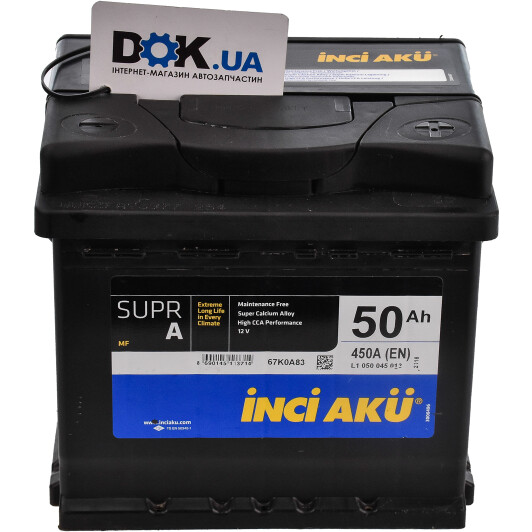 Аккумулятор Inci Aku 6 CT-50-R Supr A Sentor L1050045013