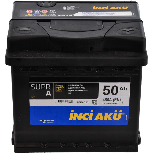 Аккумулятор Inci Aku 6 CT-50-R Supr A Sentor L1050045013