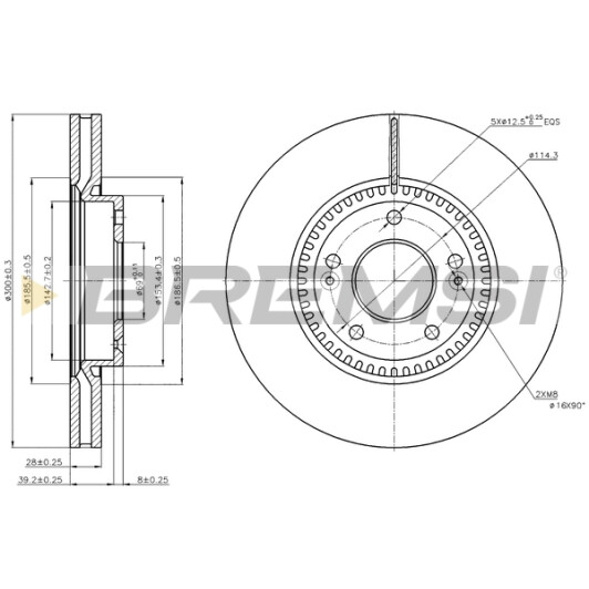 Гальмівний диск Bremsi cd7630v