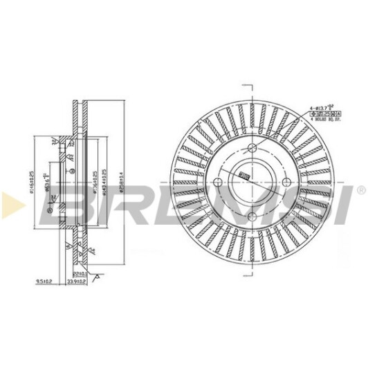 Гальмівний диск Bremsi cd7072v