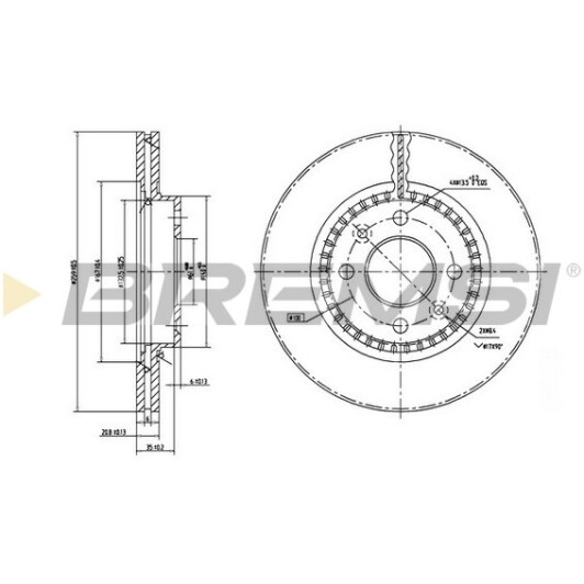 cd7096v Bremsi Гальмівний диск