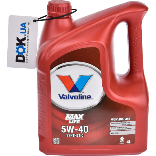 Моторное масло Valvoline MaxLife 5W-40 4 л на Dodge Challenger