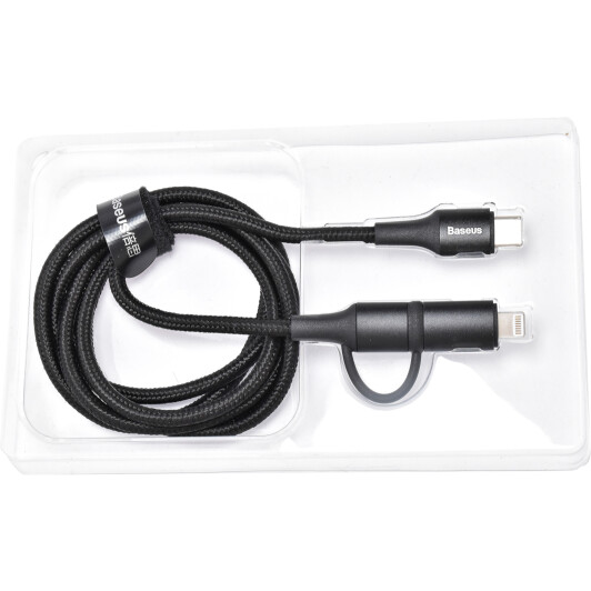 Кабель 2 в 1 Baseus Twins 2 in 1 CATLYW-H01 Apple Lightning - type-C 1 м