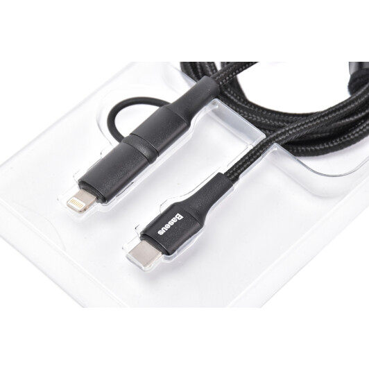 Кабель 2 в 1 Baseus Twins 2 in 1 CATLYW-H01 Apple Lightning - type-C 1 м