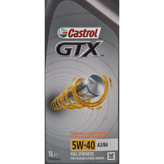 Моторное масло Castrol GTX A3/B4 5W-40 1 л на Dacia Solenza