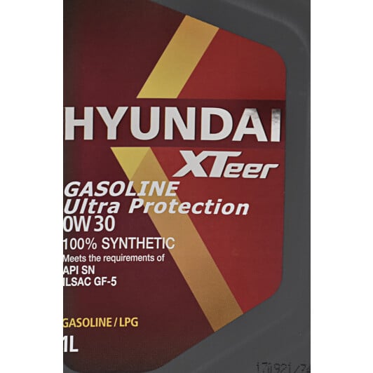Моторна олива Hyundai XTeer Gasoline Ultra Protection 0W-30 1 л на Lada Samara