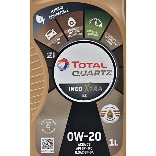 Моторное масло Total Quartz Ineo XTRA EC5 0W-20 на Toyota IQ