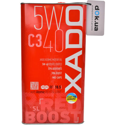 Моторное масло Xado Atomic Oil C3 RED BOOST 5W-40 5 л на Suzuki SX4