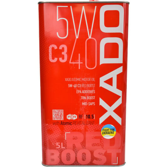 Моторна олива Xado Atomic Oil C3 RED BOOST 5W-40 5 л на Chevrolet Cobalt