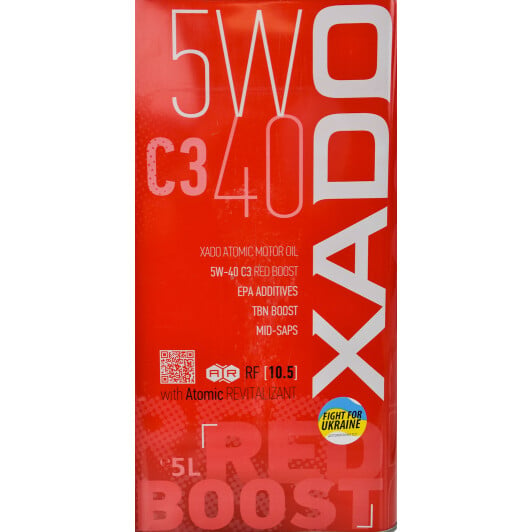 Моторное масло Xado Atomic Oil C3 RED BOOST 5W-40 5 л на Fiat Uno