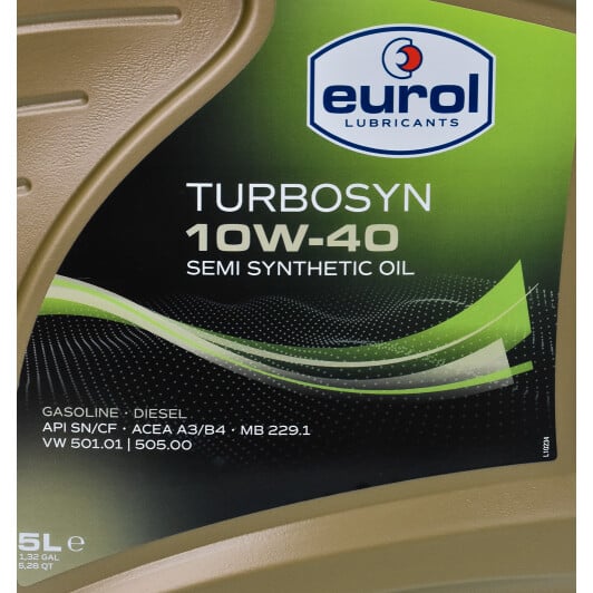 Моторное масло Eurol Turbosyn 10W-40 5 л на Hyundai i40