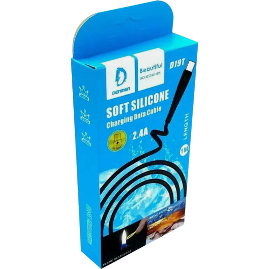 Кабель Denmen D19T DM-D19T-BK USB - type-C 1 м