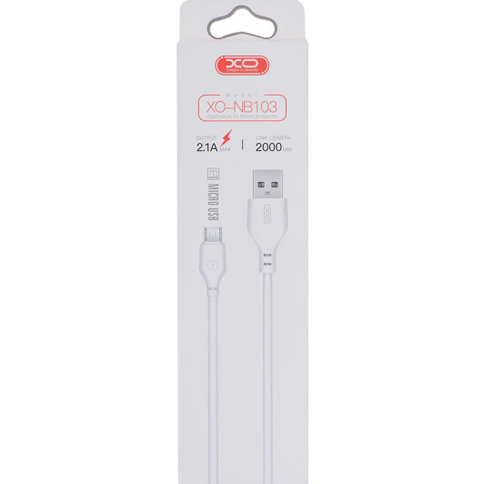 Кабель XO NB103 NB103-M2-WH USB - Micro USB 2 м