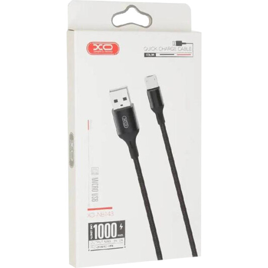 Кабель XO NB143 NB143-M1-BK USB - Micro USB 1 м