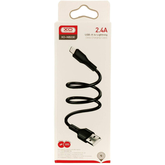 Кабель XO NB230 NB230-L-BK USB - Apple Lightning 1 м