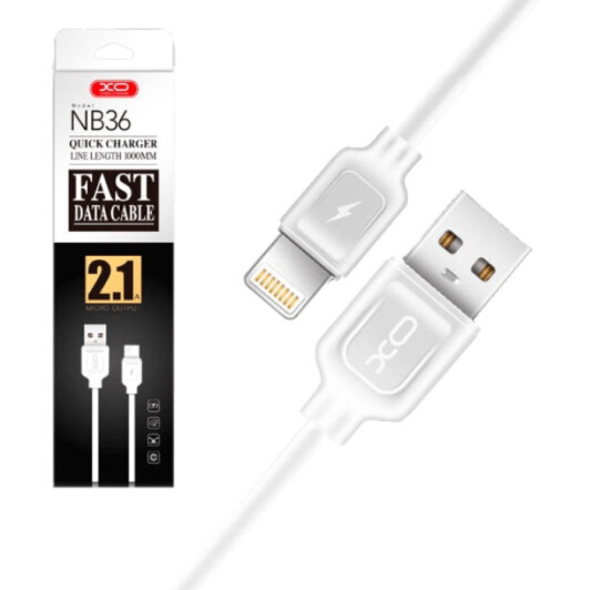 Кабель XO NB36 NB36-L-1-WH USB - Apple Lightning 1 м